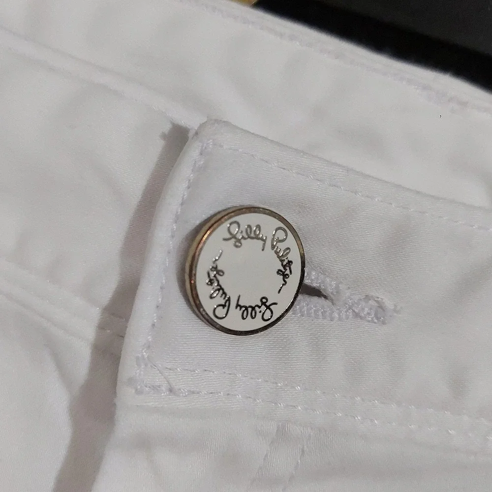 Lilly Pulitzer Pants Womens 10 White Worth Skinny Denim Jegging Stretch‎ Slim